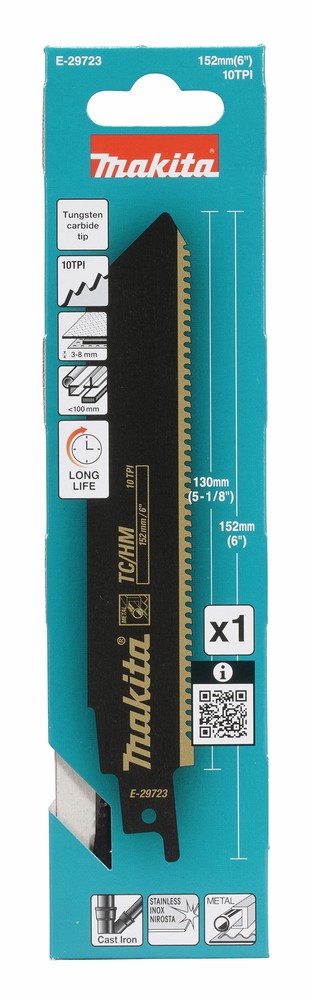 E-29723 Hoja de sierra de sable 152 x 1,0 mm, 10 TPI