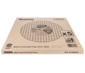 B-10665-5 Disco de corte 355 x 3 x 25,4 mm, 5 pcs