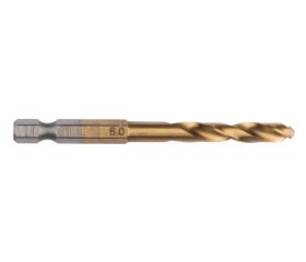 B-50974 Broca de metal HSS-TiN, 6,0 x 80 mm