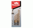 B-57308 Estuche de brocas para metal, HSS-TIN 1/4" Hex, 5 piezas