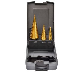 D-46573 Estuche de brocas escalonadas TiN