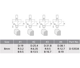 D-53534 Estuche de fresas, inserción 8 mm
