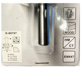 D-09575 Fresa molduradora, 42 x 10 x 6 mm