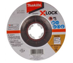 E-00371 Disco de desbaste X-Lock, 115 x 6,0 mm