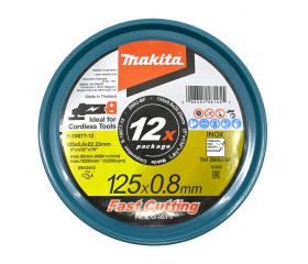 E-10877-12 Disco de corte 125 x 0,8 x 22,23 mm, Z60U, 12 piezas