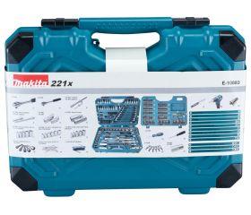 E-10883 Maletín de llaves, puntas y vasos, 221 pcs