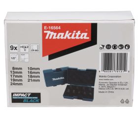 E-16564 Estuche de llaves de vaso Impact Black, 1/2