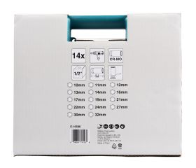 E-16586 Estuches de llaves de vaso Impact Black, 1/2