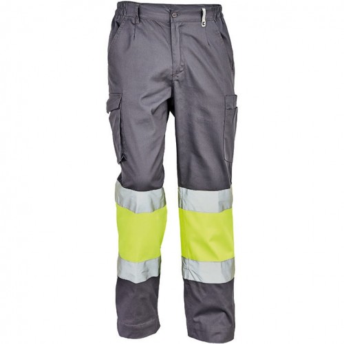 PANTALÓN BILBAO HV TROUSERS GREY-YELLOW