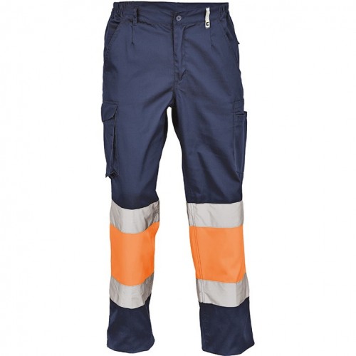 PANTALÓN BILBAO HV TROUSERS NAVY-ORANGE