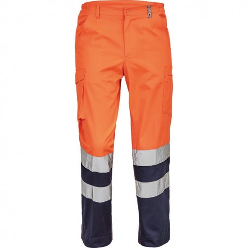 PANTALÓN BURGOS HV TROUSERS ORANGE-NAVY