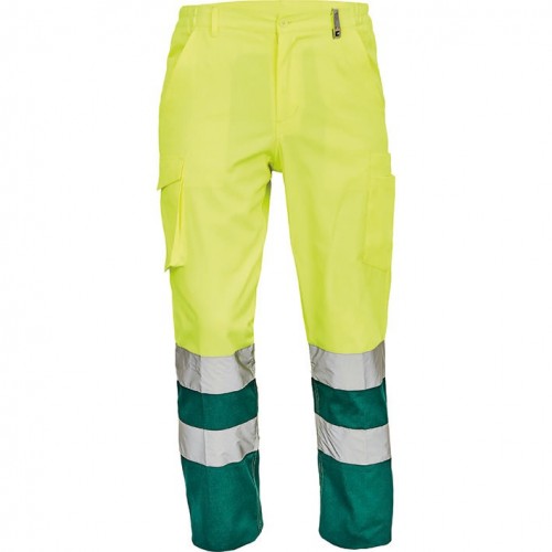 PANTALÓN BURGOS HV TROUSERS YELLOW-GREEN
