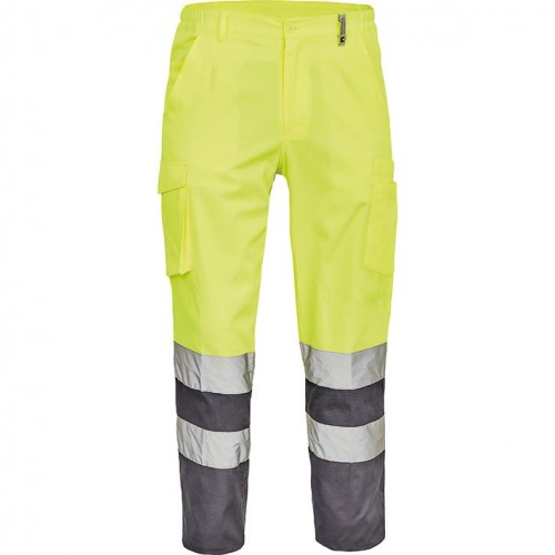 PANTALÓN BURGOS HV TROUSERS YELLOW-GREY