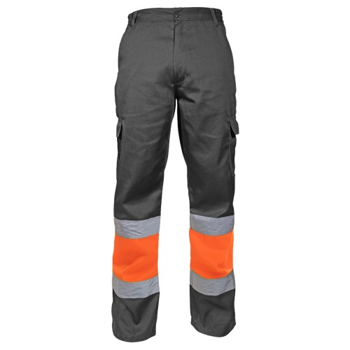 PANTALON DOVER HV TROUSERS ORANGE-GREY