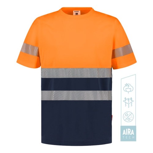 CAMISETA GLAM HV ORANGE-NAVY