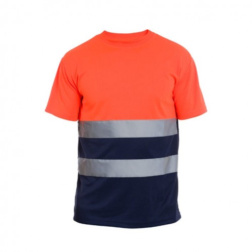 CAMISETA HILL HV ORANGE-NAVY