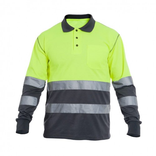 POLO JUDE HV YELLOW-GREY