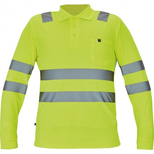 POLO LUGO HV POLOSHIRT LONG SLEEVE YELLOW