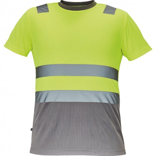 CAMISETA MONZON HV T-SHIRT YELLOW-GREY