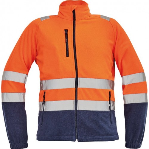 POLAR SEVILLA HV FLEECE JACKET ORANGE-NAVY