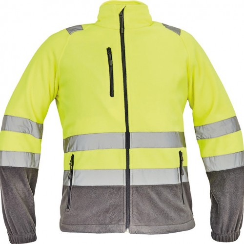 POLAR SEVILLA HV FLEECE JACKET YELLOW-GREY