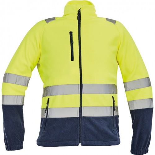 POLAR SEVILLA HV FLEECE JACKET YELLOW-NAVY