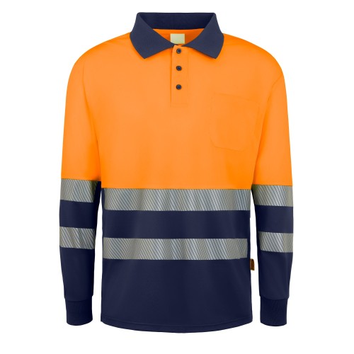 POLO SPIN HV ORANGE/NAVY
