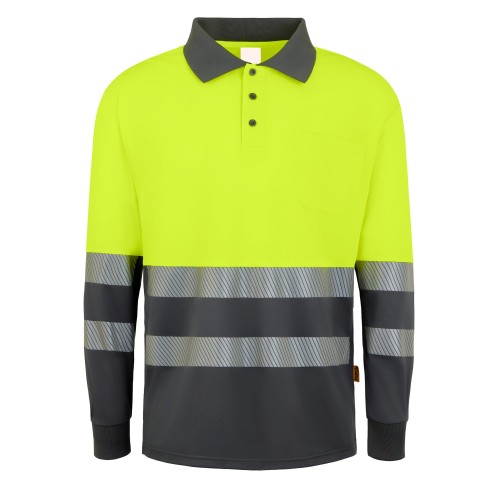 POLO SPIN HV YELLOW/GREY