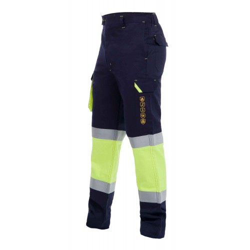 PANTALON STRIP FR HV PANTS YELLOW-NAVY