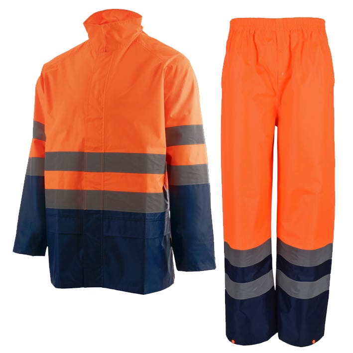 TRAJE AGUA COUNTRY SET HV ORANGE-NAVY