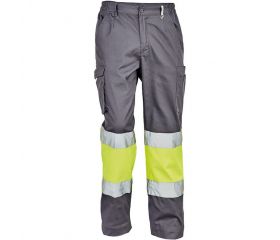 PANTALÓN BILBAO HV TROUSERS GREY-YELLOW
