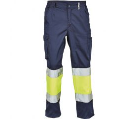 PANTALÓN BILBAO HV TROUSERS NAVY-YELLOW