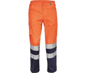 PANTALÓN BURGOS HV TROUSERS ORANGE-NAVY
