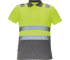 POLO CADIZ HV POLO-SHIRT YELLOW-GREY