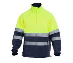 SUDADERA CHILL HV YELLOW-NAVY