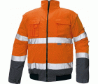 PARKA CLOVELLY PILOT JACKET HV ORANGE-NAVY