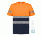 CAMISETA GLAM HV ORANGE-NAVY