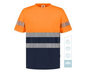 CAMISETA GLAM HV ORANGE-NAVY