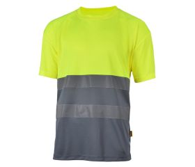 CAMISETA HILL HV YELLOW-GREY