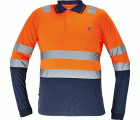 POLO LEON HV POLOSHIRT LONG SL.ORANGE-NAVY