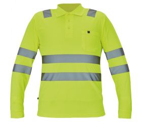 POLO LUGO HV POLOSHIRT LONG SLEEVE YELLOW