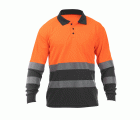 POLO OCEAN HV POLO LS ORANGE-GREY