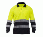 POLO OCEAN HV POLO LS YELLOW-BLACK