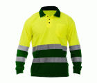 POLO OCEAN HV POLO LS YELLOW-GREEN