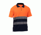 POLO ROCK HV POLO SS ORANGE-NAVY