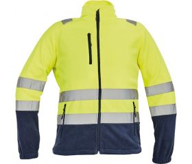 POLAR SEVILLA HV FLEECE JACKET YELLOW-NAVY