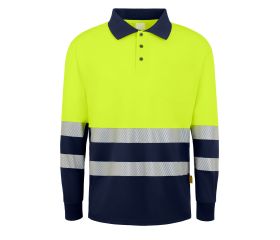POLO SPIN HV YELLOW/NAVY