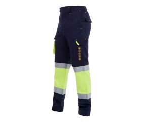 PANTALON STRIP FR HV PANTS YELLOW-NAVY