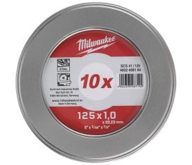 CAJA 10 DISCO CORTE ABRAS 125X1X22 PRO MILWAUKEE