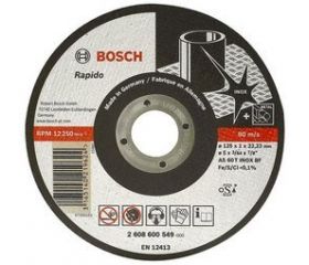 DISCO CORTE 125X1X22 INOX/METAL BOSCH